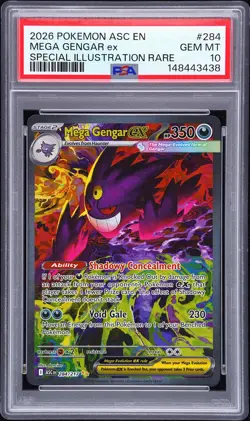 2026 POKEMON ASCENDED HEROES SPECIAL ILLUSTRATION RARE MEGA GENGAR EX PSA 10 - Image 1
