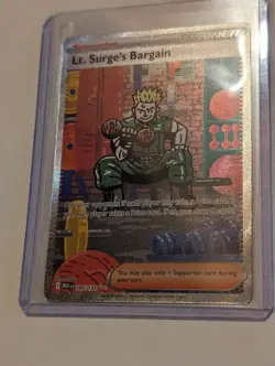 Lt. Surge’s Bargain Mega Evolution 185/132 Illustration Rare Pokemon Card 2025 - Image 2