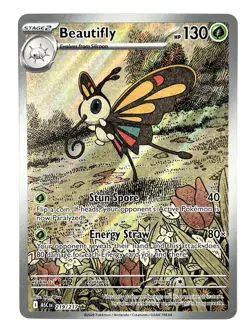 Beautifly 219/217 Illustration Rare IR Holo Ascended Heroes Pokemon TCG Card - Image 1
