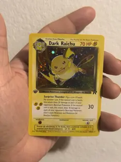 Pokemon Dark Raichu 83/82 Team Rocket 1st Edition Holo Rare **Fan ArtCard** - Image 1