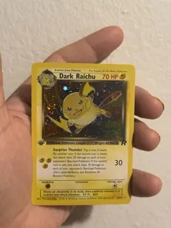 Pokemon Dark Raichu 83/82 Team Rocket 1st Edition Holo Rare **Fan ArtCard** - Image 2