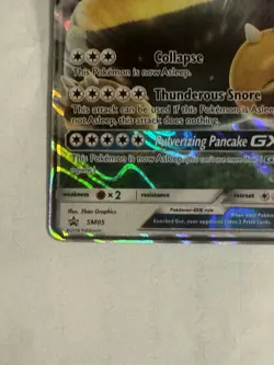 Pokemon TCG Snorlax GX SM05 - Image 3