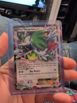 Pokemon Shaymin EX XY - Roaring Skies Ultra Rare 77/108 LP - Image 1