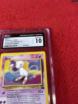 2000 Pokemon League Black Star Promo MEW Non Holo #8 CGC 10 GEM MINT - Image 2