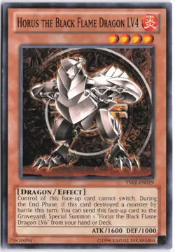 Yugioh - Horus the Black Flame Dragon LV4 YSKR-EN019 Unlimited - Starter Deck: K - Image 1