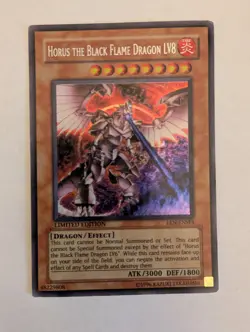 Horus The Black Flame Dragon LV8 EEN-ENSE1 Secret Rare Unl Edition MP YuGiOh - Image 1