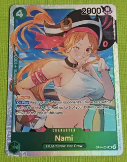 Nami x4 OP14-031 SR THE AZURE SEA'S SEVEN ENGLISH OP14 One Piece TCG Playset x4 - Image 1