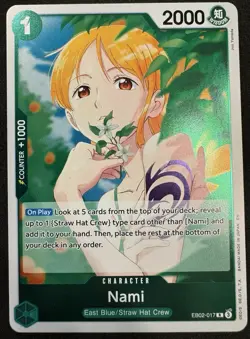 Nami EB02-017 Rare Anime 25th Collection NM One Piece TCG English Foil X2 Cards - Image 1