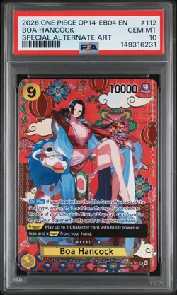 2026 ONE PIECE OP14-EB04-THE AZURE SEA'S SEVEN #112 BOA HANCOCK PSA 10 - Image 1