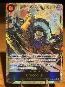 Crocodile OP14-120 Alternate Art The Azure Sea's Seven Sec One Piece Alt Secret - Image 1