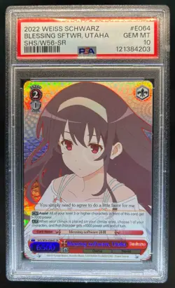 2022 Weiss Schwarz Blessing SFTWR Utaha Super Rare #WS6-E064 PSA 10 GEM MINT - Image 1