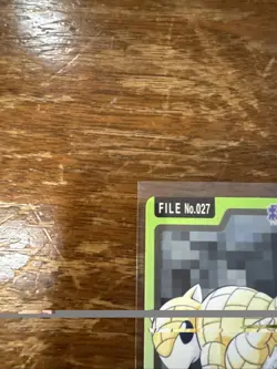 Pokemon Carddass Card Sandshrew File No.27 Bandai Pocket Monsters 1997 - Image 2