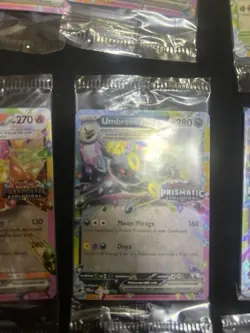 Prismatic Evolutions Surprise Box Sealed Stamp Ex Promo Cards 9/9 Complete Set - Image 3