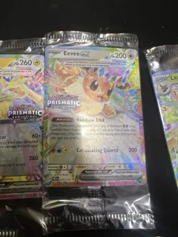 Prismatic Evolutions Surprise Box Sealed Stamp Ex Promo Cards 9/9 Complete Set - Image 4