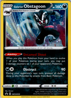 Galarian Obstagoon - Promo SWSH: Sword & Shield Promo Cards SWSH059 NM - Image 1