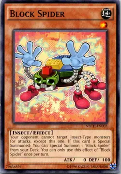 Block Spider NECH-EN003 Yu-Gi-Oh! Card Light Play Unlimited - Image 1
