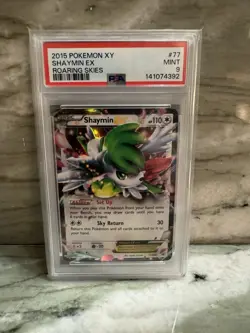 Pokemon Shaymin EX Roaring Skies 2015 Card Ultra Rare Holo 77/108 PSA 9 - Image 1