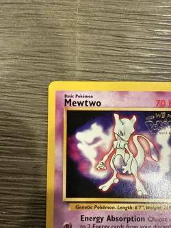 Pokemon Mewtwo 1999 Warner Brothers the First Movie Black Star Promo Card #3 NM - Image 3