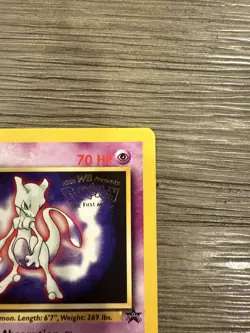 Pokemon Mewtwo 1999 Warner Brothers the First Movie Black Star Promo Card #3 NM - Image 4