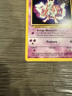 Pokemon Mewtwo 1999 Warner Brothers the First Movie Black Star Promo Card #3 NM - Image 5