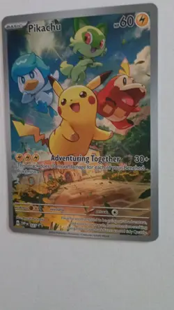 Pokemon TCG Pikachu SV: Scarlet & Violet Promo 027 Holo Card - Image 1