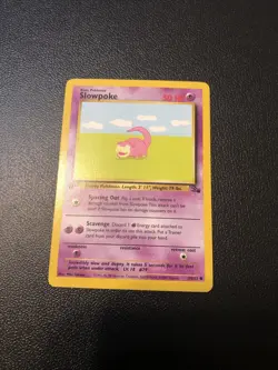 Slowpoke 55/62 Fossil 1st First Edition Pokemon Card In NM Condition. - Image 1