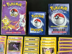 1999 Pokemon TCG Zap! Theme Deck 60 Cards Complete Deck Mewtwo Cards & Box Only - Image 2
