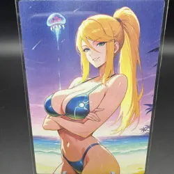 Samus Aran Anime Waifu Card Doujin ACG Goddess Holo - Image 1