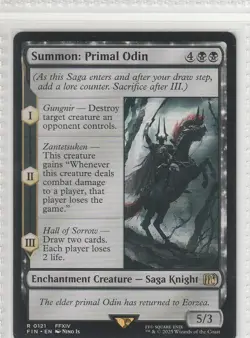MTG Summon Primal Odin #121 Final Fantasy Normal Rare NM - Image 1