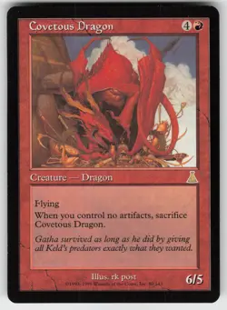 MTG Urza's Destiny #80 Covetous Dragon Lightly played tcg - Image 1