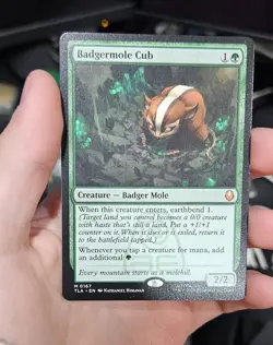 Magic: The Gathering Badgermole Cub TLA 0167 Non-Foil - Image 1