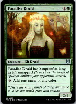 Magic the Gathering Paradise Druid Wilds of Eldraine Commander MTG Free Shipping - Image 1