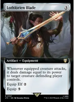 Lothlorien Blade (Extended Art) 157 MTG NM - ltc - Image 1