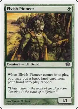 Elvish Pioneer 8th Edition Moderate Play MTG Magic DNA GAMES - Image 1