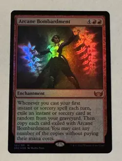 MTG Arcane Bombardment — Streets of New Capenna FOIL LP - Image 1