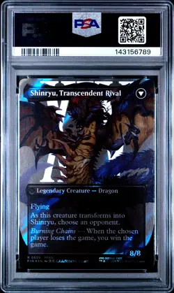 2025 MTG FINAL FANTASY #0529 SHINRYU TRANSCENDENT RIVAL/ZENOS YAE GALVUS PSA 10 - Image 2