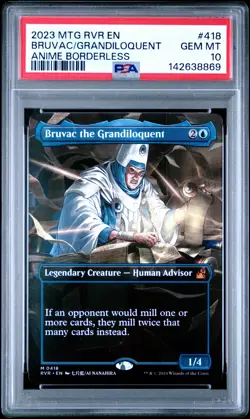 2024 MTG RAVNICA REMASTERED ANIME BORDERLESS BRUVAC THE GRANDILOQUENT PSA 10 - Image 1