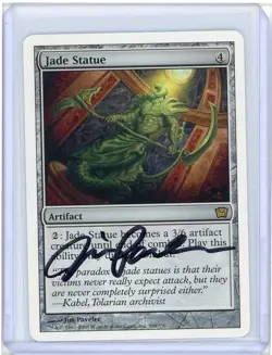 Jade Statue Ninth Edition Rare Signed Artist Proof MTG - Image 1