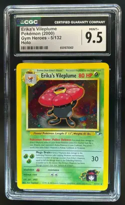 2000 Pokemon Gym Heroes Erika's Vileplume Holo #5/132 CGC 9.5 - Image 1