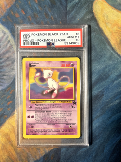 Pokemon TCG - Mew 8 Non-Holo WoTC Black Star Promo PSA 10 - Image 1