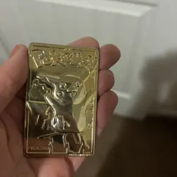 Pikachu Pokemon 23k Gold Plated Limited Edition Burger King 1999 Nintendo Card - Image 1