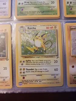 Pokemon Card, Raichu, Base Set 2, Holo Rare, 16/130, NM or Better, Never Played - Image 3