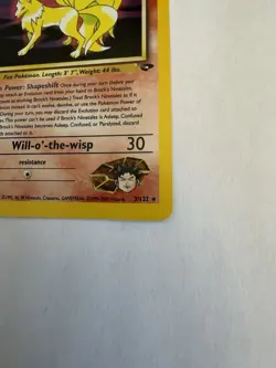 Pokemon Brock's Ninetales Gym Challenge 1st Edition Holo Rare 3/132 2000 70 HP - Image 2
