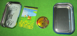 Pokemon Go Trading Card Game TCG Empty Mini Card Tin Eevee #133 Art Card & Coin - Image 3