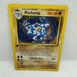 Machamp 8/102 1st Edition Holo Base Set Pokemon - Image 1