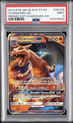 2019 POKEMON SM DETECTIVE PIKACHU PROMO #SM195 CHARIZARD GX PSA 9 - Image 1