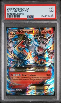 2016 POKEMON XY GENERATIONS #12 M CHARIZARD EX PSA 7 - Image 1