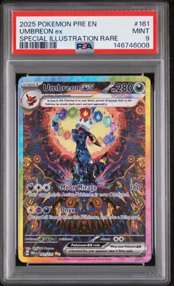 2025 POKEMON PRE EN-SPECIAL ILLUSTRATION RARE #161 UMBREON EX PSA 9 - Image 1