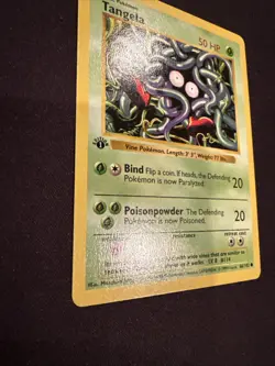 Pokemon TCG Base Set 1st Edition Shadowless Tangela 66/102 Excellent Condition!! - Image 4
