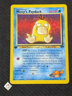 Misty's Psyduck 90/132 - Gym Challenge 1st Edition Pokemon TCG NM - Image 1